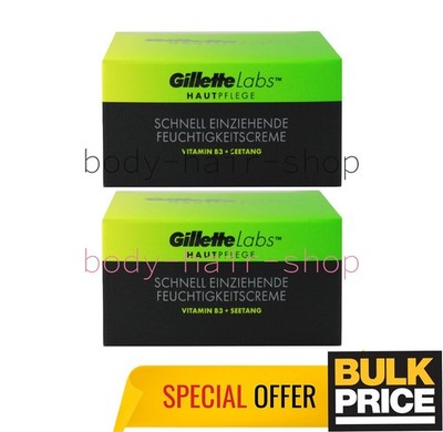 Gillette Labs Cream Fast Absorbing Ultra Lightweight Men Moisturizer 2 x 100ml