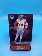 Jeffrey Simmons 2025 Panini Mosaic Purple No Huddle RC 43/50 #81 Titans