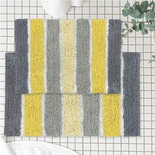 Cordural Stripes Bath Mat, Set of 2 Bath Rugs 17 Inches x24 Inches  21 Inch...
