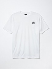 Casa Moda Couture Men's White Geometric Knit Crew Neck T-shirt Size Medium