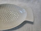 Vintage Hall China 1150 White Divided Fish Dish Server Textured Scales Beach  — photo 5