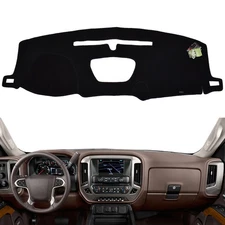 Dash Cover Mat For Chevy Silverado  1500 2010 2021 Dashmat Dashboard Cover Black