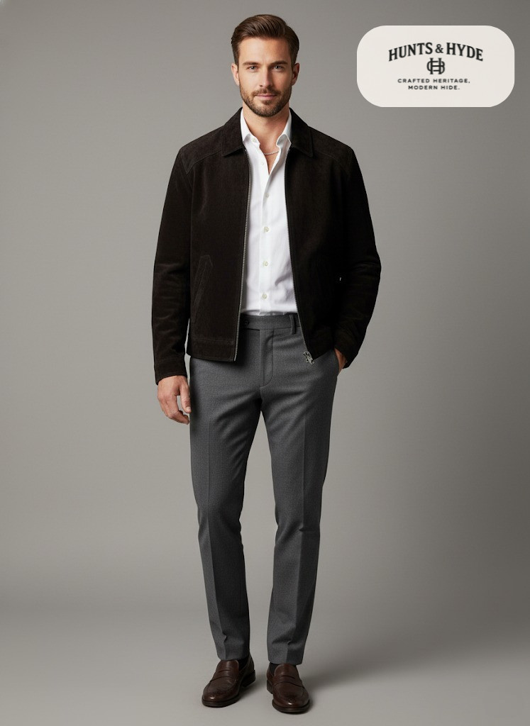 Brad Pitt F1 2025 - Black Suede Leather Jacket for Men