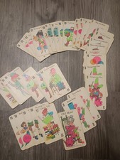 Vintage Incomplete 1968 Old Maid Jumbo Card Game Milton Bradley 4875 35 Cards