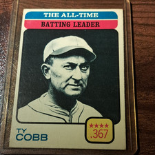 Topps 1973 All-Time Leaders Ty Cobb #475 Batting Leader Detroit Tigers