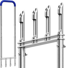 Knee-Friendly Manual Lawn Aerator Tool  Adjustable SUS304 Stainless Steel Core A