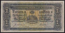 AUSTRALIA £1 Collins-Allen rare variety with Roman 1 in right & Arabic 1 in left