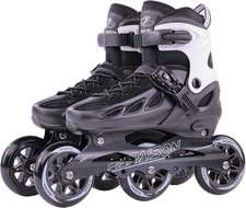 Adult Adjustable Inline Skates Men Women W/ 3 100mm Wheels Outdoor Blades Female