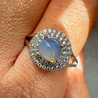 925 Sterling Silver Ring 5mm Natural Opal Gemstone Zircon Handmade Women Gift — photo 3