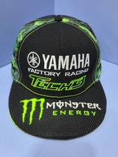 Monster Energy X YAMAHA Black  Green Flat Cap Embroidered Letter Logo