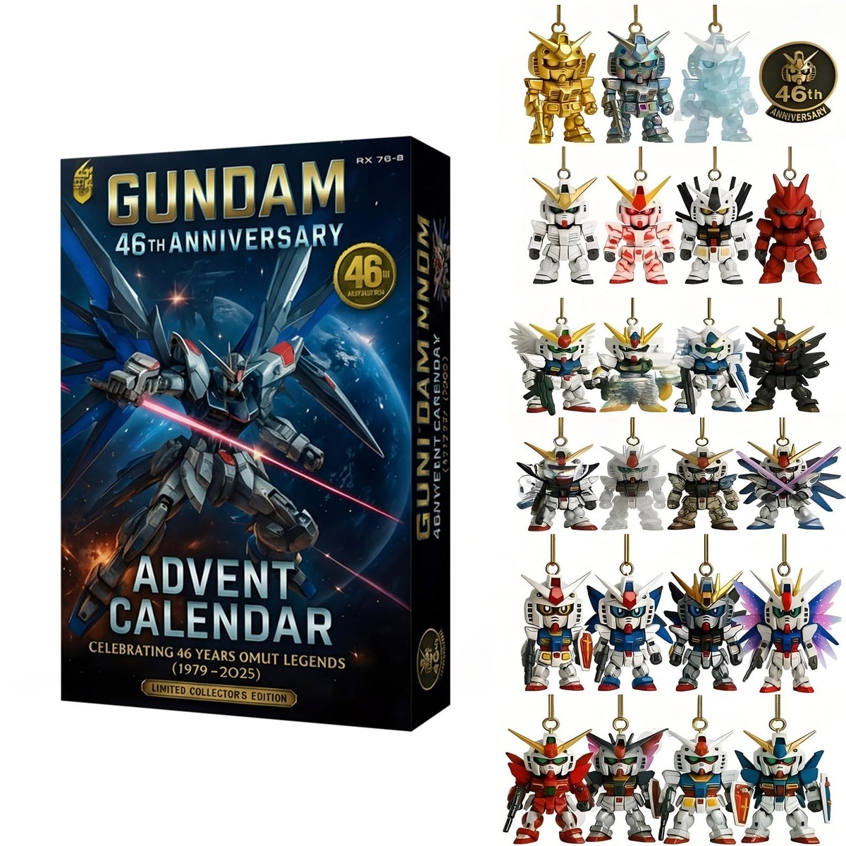 Gundam 46th Anniversary Advent Calendar (1979-2025) 24 Days 2D