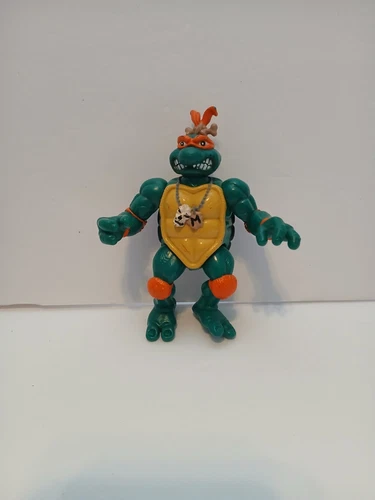 Cave Turtle Mike 1993 Vintage TMNT Teenage Mutant Ninja Turtles Figure Dino