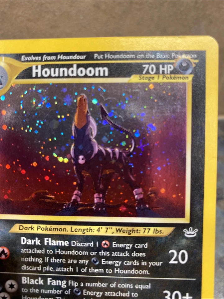 Pokémon Houndoom Double Holo Neo Revelation 8/64 Swirl - Image 3 of 4