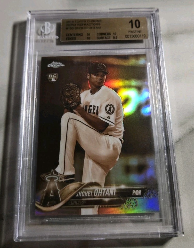 2018 Topps Chrome Shohei Ohtani Sepia Bgs 10 Dodgers Rc Rookie #150 Refractor