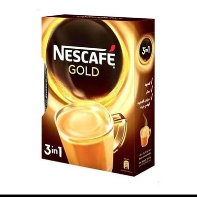 12 Boxes NESCAFE Gold 3 In 1 Instant Coffee 144 Sticks x 21 g
