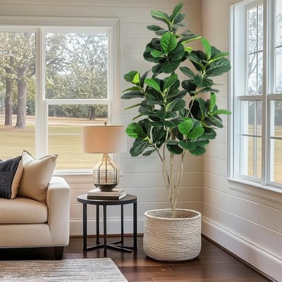 Künstliche Fiddle Feigen groß gefälschte Pflanzen tropischen Blätter Home Decors