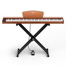 Eastar EP-80 Piano Keyboard 88 Key Wooden Design Sustain Pedal Stand Headphone