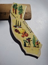 California State Only Puzzle Piece From Vintage 1950 USA Inlaid Map By Saalfield
