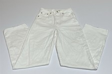 Levis Premium Ribcage Straight Ankle Jeans Womens Tag 24x29 24x28 White Denim