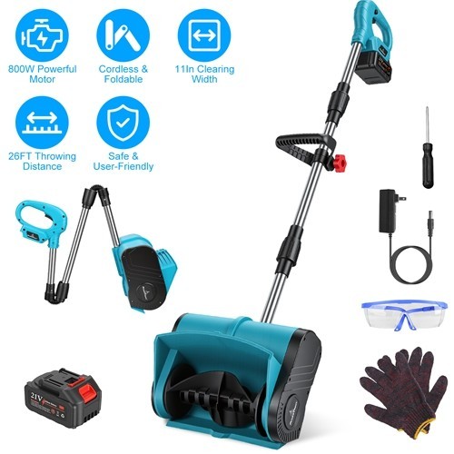 Cordless Snow Shovel – Powerful, Lightweight & Long-Runtime 800W 11" Wide Path
