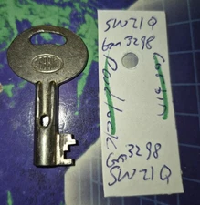 Corbin OEM Trunk / Padlock Fitted Key # SW21Q. This Also a Graham # 3298 Key.