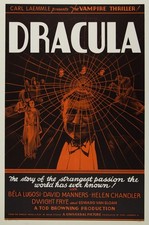 DRACULA 1931 STYLE B One sheet poster print 41x27" Bela Lugosi mega rare FREEP&P