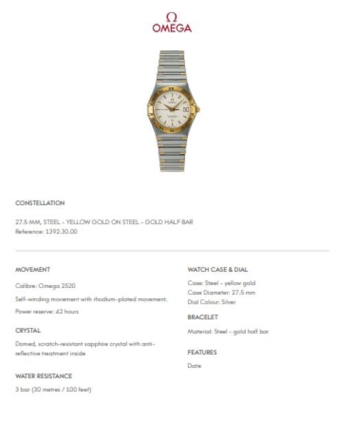 Omega Constellation Woman's Automatic Stainless S… - image 10