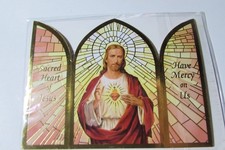 New/pkg Sacred Heart of Jesus decoration about 2 1/2" x 4"