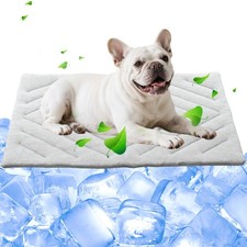 BECROWM Dog Cooling Mat Pet Self Cooling Pad Foldable Summer Relief Medium Washa