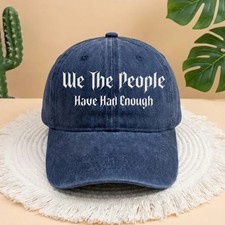 We The People Have Had Enough Hat Embroidered Gothic Denim Cap