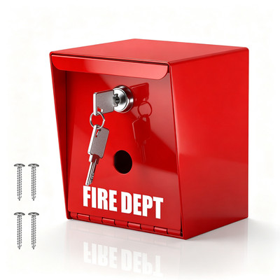Fire Box for Fire Department Lock for Keys, Wall Mount Steel Knox Box Heavy Duty