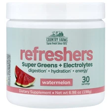 Refreshers, Super Greens + Electrolytes, Watermelon, 6.98 oz (198 g)