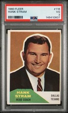 1960 FLEER #116 HANK STRAM PSA 3
