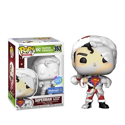 Funko Pop! DC Comics-Superman Holiday DIY US Exclusive Vinyl Figure Damaged Box