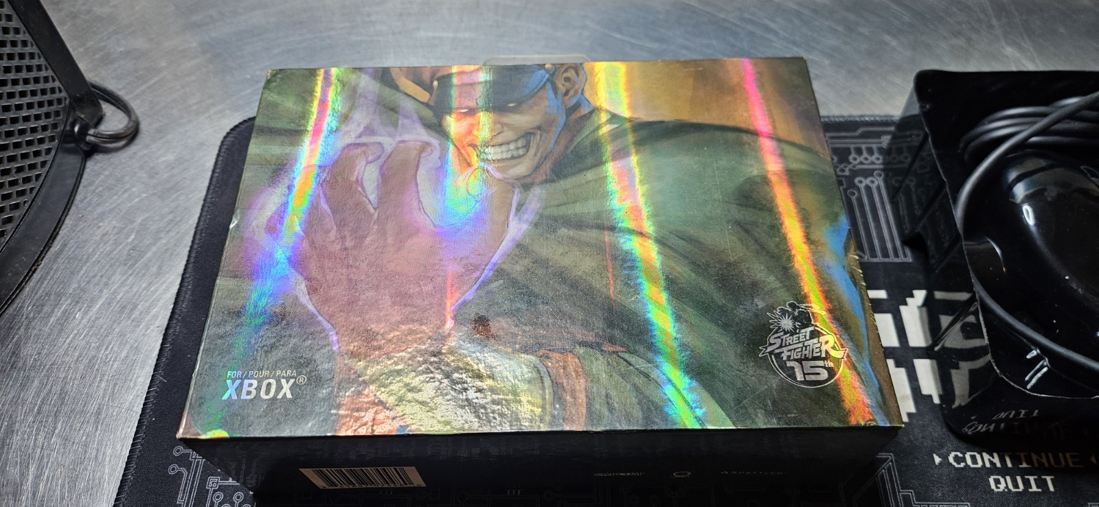 Street Fighter Anniversary Edition XBOX Controller - NubyTech M. Bison Open Box.