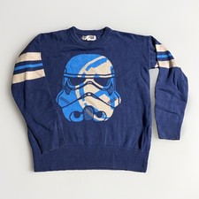 Gap Kids Star Wars Storm Trooper Blue Knit Sweater Size L