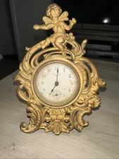 Vintage New Haven Clock Art Nouveau Style Easel Stand 6.5” Parts Unit!!