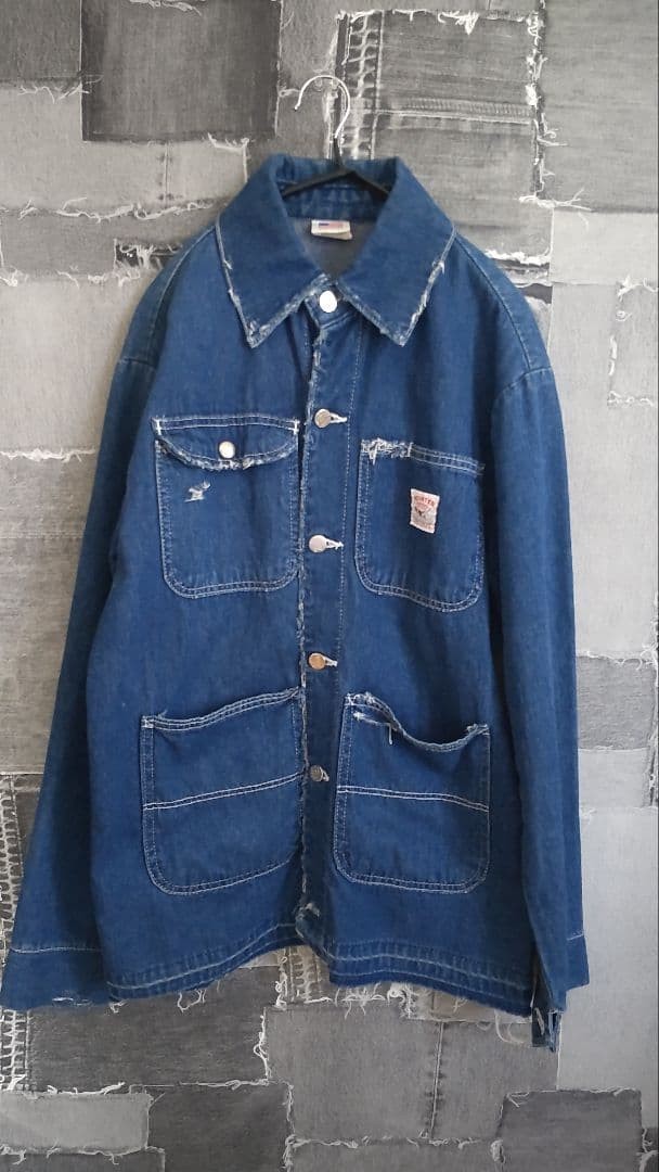 POINTER BRAND Denim Coverall Jacket Blue Size S R… - image 1