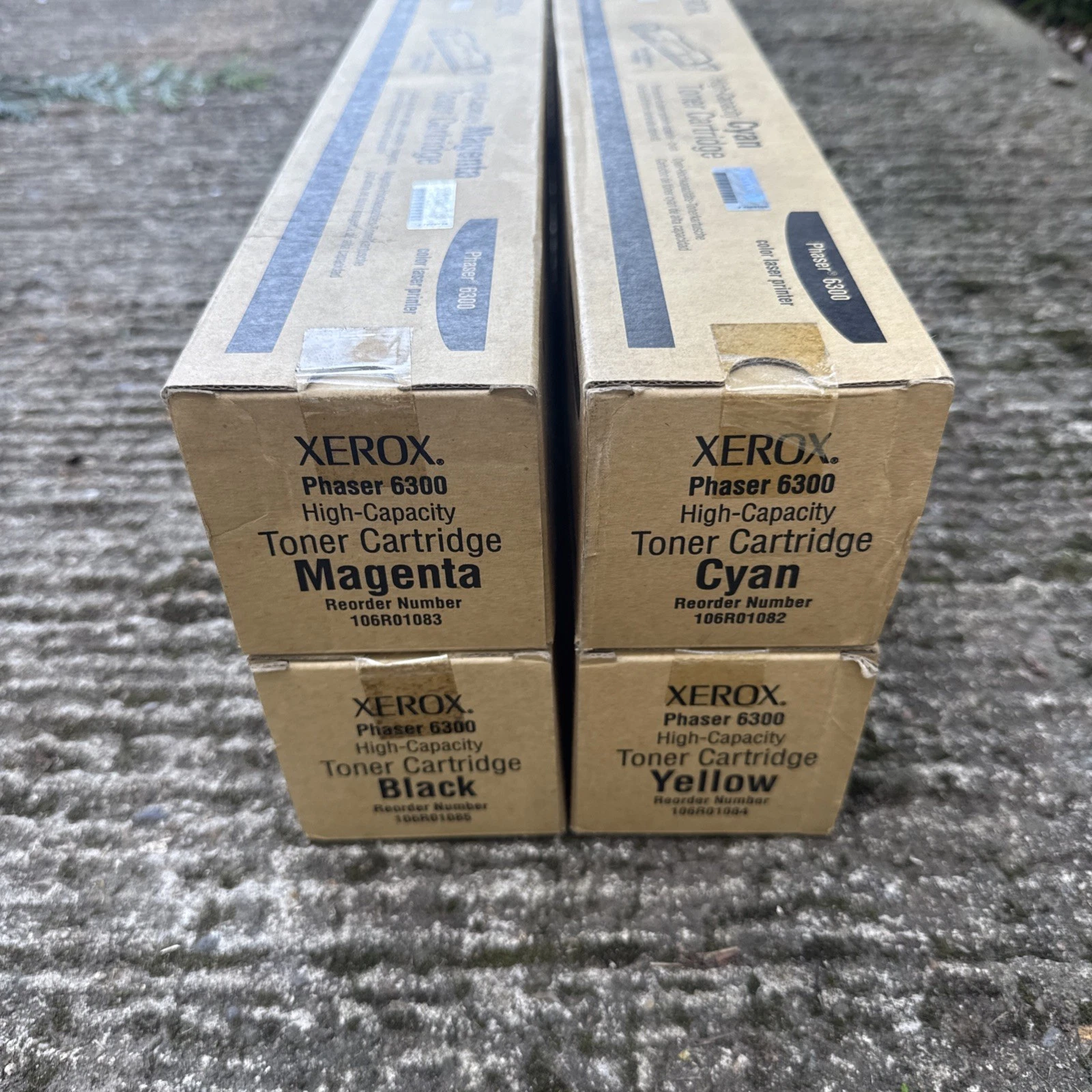 Genuine Xerox High Capacity Toners CMYK 106R01082 - 106R01085 Set - New Boxed 4