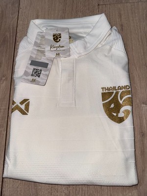 Thailand NT Football Pro Player Warrix Trikot * Größe L * Neu mit Etikett * weiß/gold * AUTHENTISCH