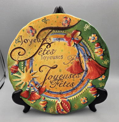 Gien Joyeuses Fetes Christmas Plate 1997