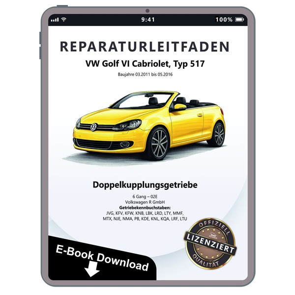VW Golf 6 Cabriolet 517 6 Gang 02E Automatikgetriebe DKG Werkstatthandbuch PDF-image