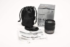 Panasonic Lumix G Vario 14-42mm F3.5-5.6 Mega O.I.S. Zoom Lens, Pouch, Mint-