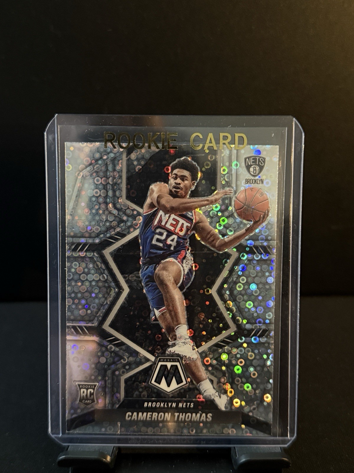 2021-22 Panini Mosaic #215 Cameron Thomas Fast Break Silver