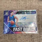 JALEN BRUNSON 2018 Rookie Optic Fast Break Rare DISCO AUTOGRAPH. KNICKS MVP