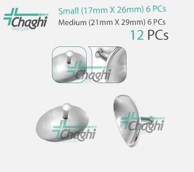 Corneal Shield Laser Eye Shield Protector Stainless Steel Small Medium 12 PCs CT