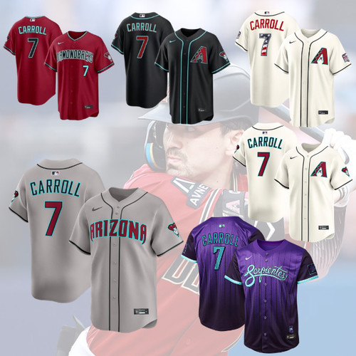 hot! Diamondbacks Corbin Carroll #7 ALL OVER PRINT Jersey ALL SIZE S-5XL