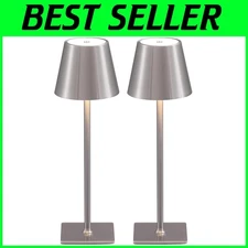 Portable Cordless Table Lamp Set - 2 Pack