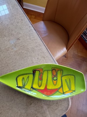 Vintage 60s Poole Pottery 'Delphis' Design Shape 82 Spear Dish Cynthia Bennett 
