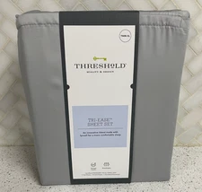 Threshold Tri-Ease Sheet Set Twin XL 500 TC Light Grey
